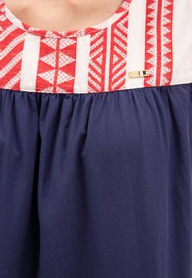 Kadın Lacivert Gömlek Kısakol - 50218826003