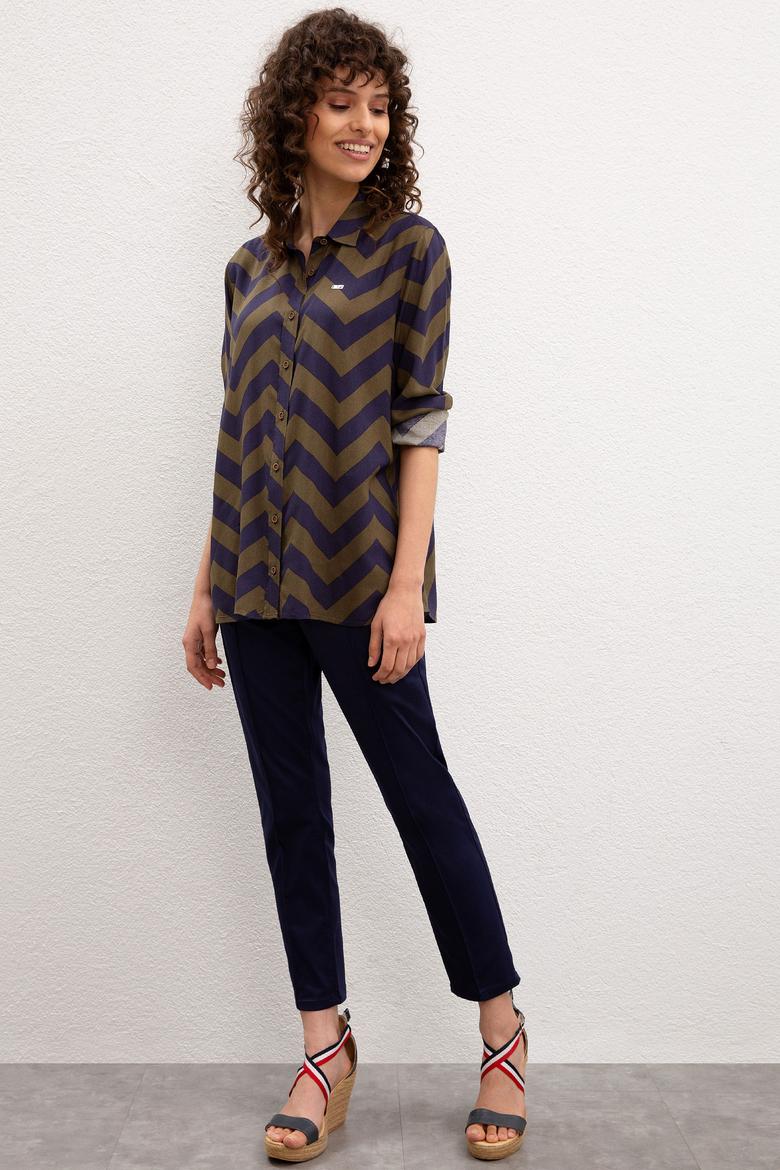 Kadın Multicolor Gömlek Uzunkol - 50225790033