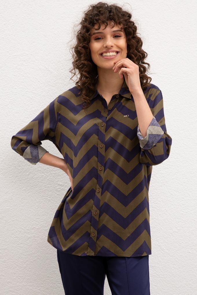 Kadın Multicolor Gömlek Uzunkol