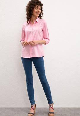 Kadın Pembe Gömlek Uzunkol - 50225792018