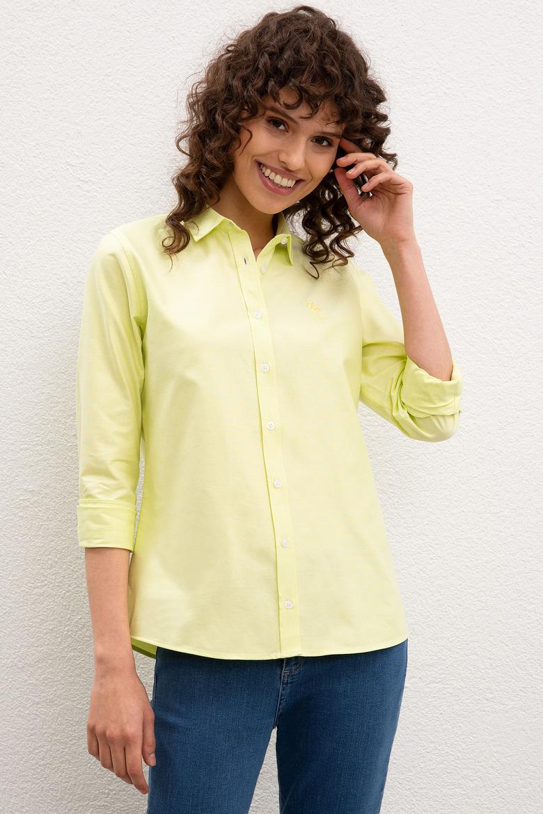Kadın Sarı Gömlek Uzunkol