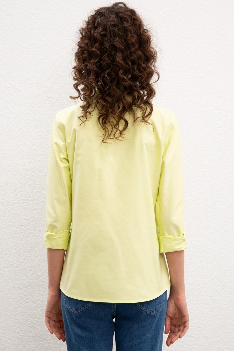 Kadın Sarı Gömlek Uzunkol - 50226958001