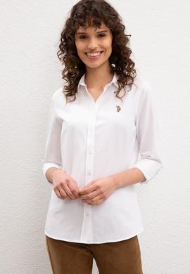 Kadın Beyaz Gömlek Uzunkol Basic - 50207363001