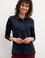 Kadın Lacivert Basic Polo Yaka Sweatshirt