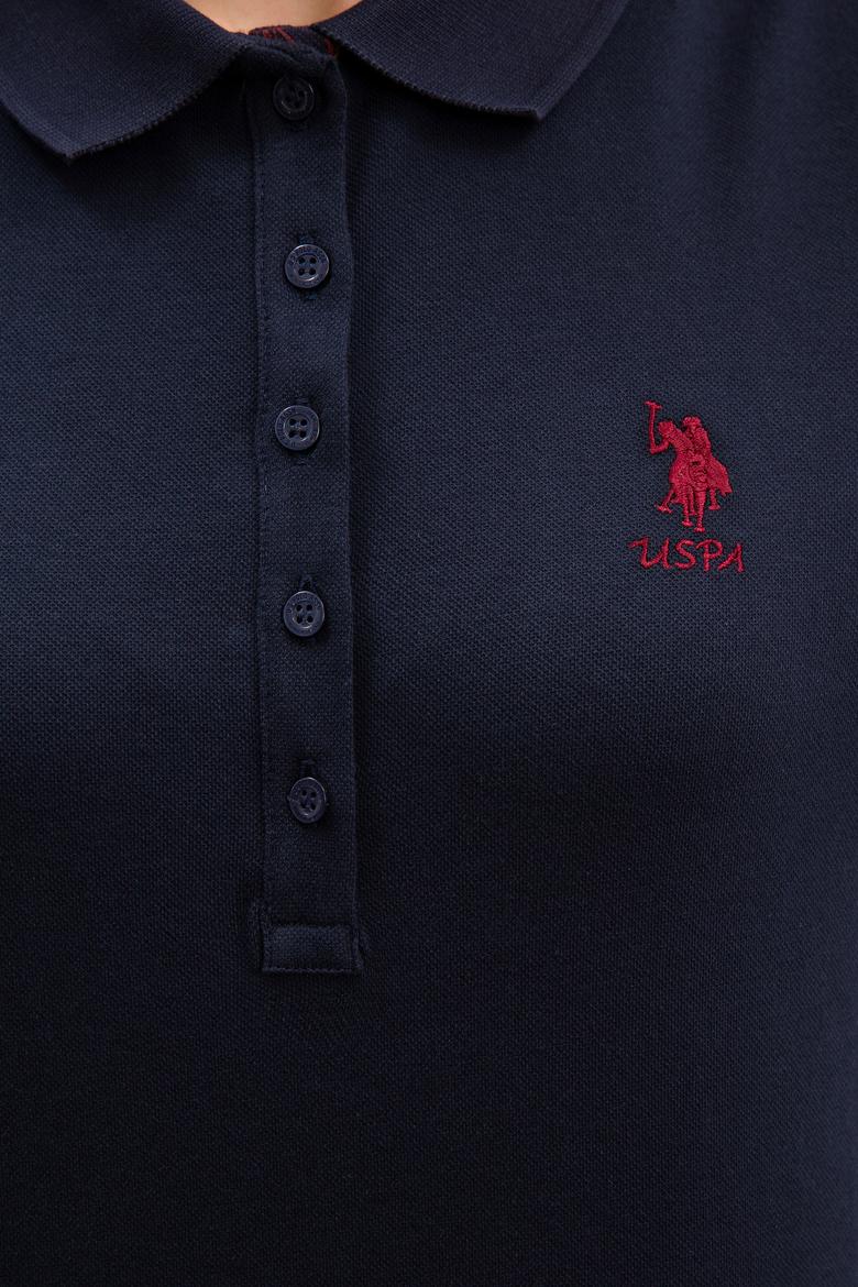 Kadın Lacivert Basic Polo Yaka Sweatshirt - 50205969118