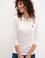 Kadın Ekru Basic Polo Yaka Sweatshirt