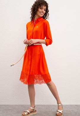 Kadın Kırmızı Dokuma Elbise - 50218488017