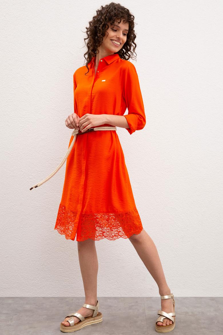 Kadın Kırmızı Dokuma Elbise - 50218488017