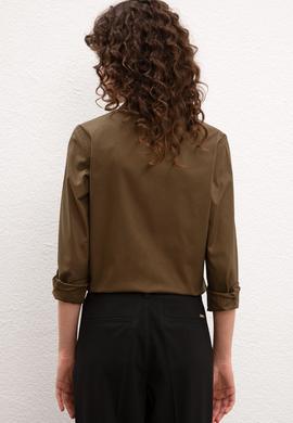 Kadın Yeşil Gömlek Uzunkol - 50225792041