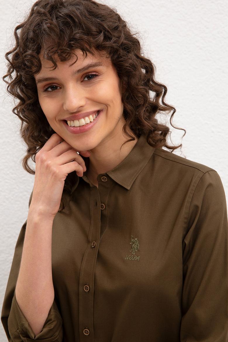 Kadın Yeşil Gömlek Uzunkol - 50225792041