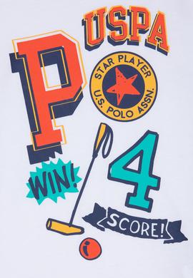 Çocuk Beyaz Bisiklet Yaka Tişört - 50220297024