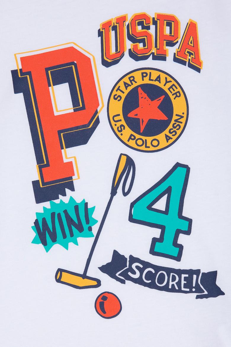 Çocuk Beyaz Bisiklet Yaka Tişört - 50220297024