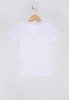 Çocuk Beyaz Bisiklet Yaka Tişört - 50220297024