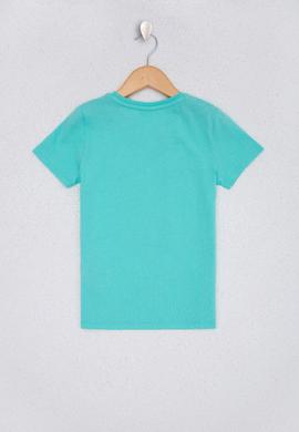 Çocuk Yeşil Bisiklet Yaka Tişört - 50220323024