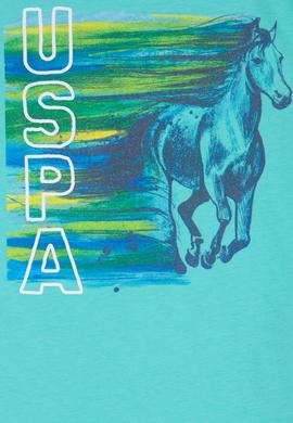 Çocuk Yeşil Bisiklet Yaka Tişört - 50220323024