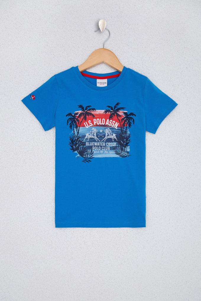 Çocuk Mavi Bisiklet Yaka Tişört