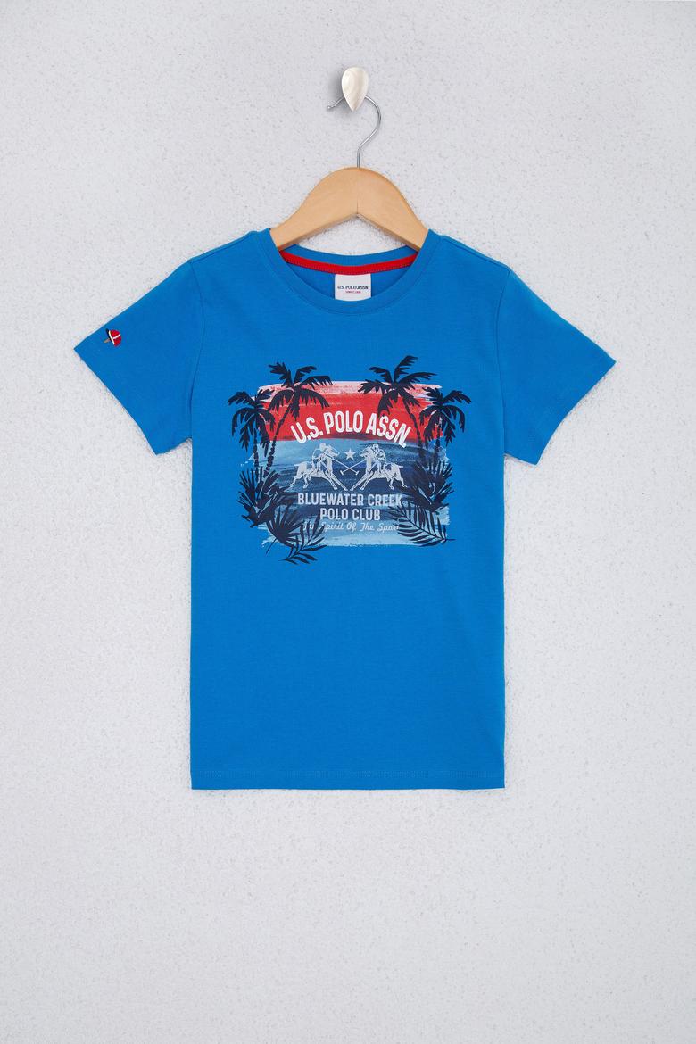 Çocuk Mavi Bisiklet Yaka Tişört