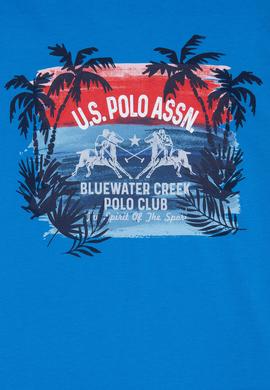 Çocuk Mavi Bisiklet Yaka Tişört - 50220321025