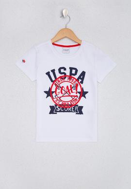 Çocuk Beyaz Bisiklet Yaka Tişört - 50220304001