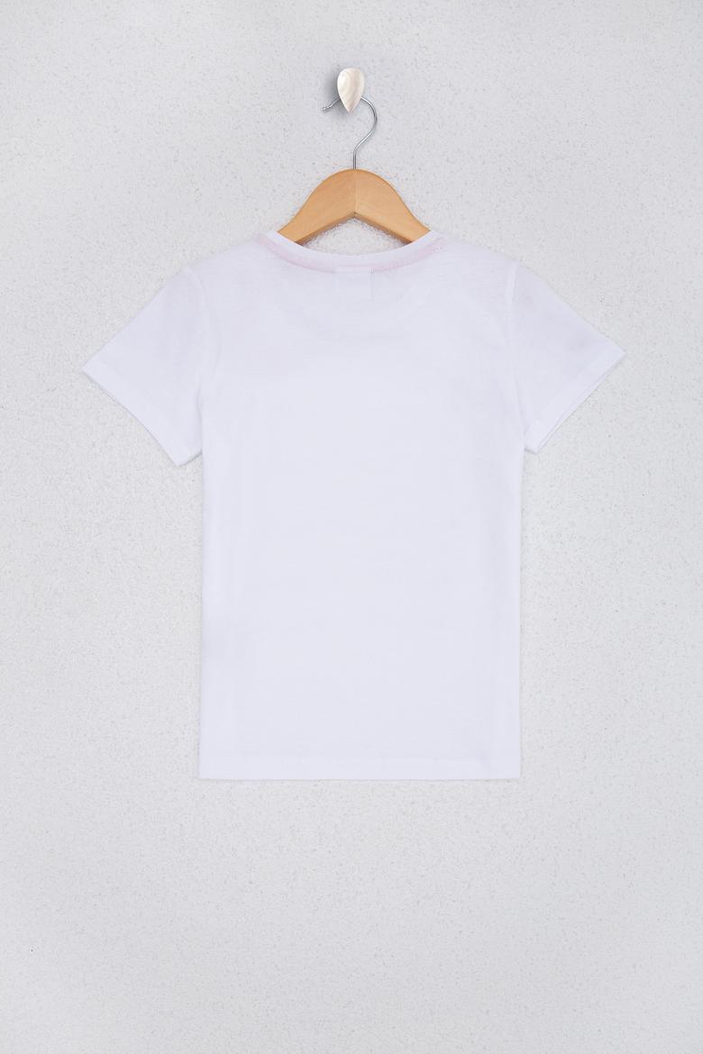 Çocuk Beyaz Bisiklet Yaka Tişört - 50220304001