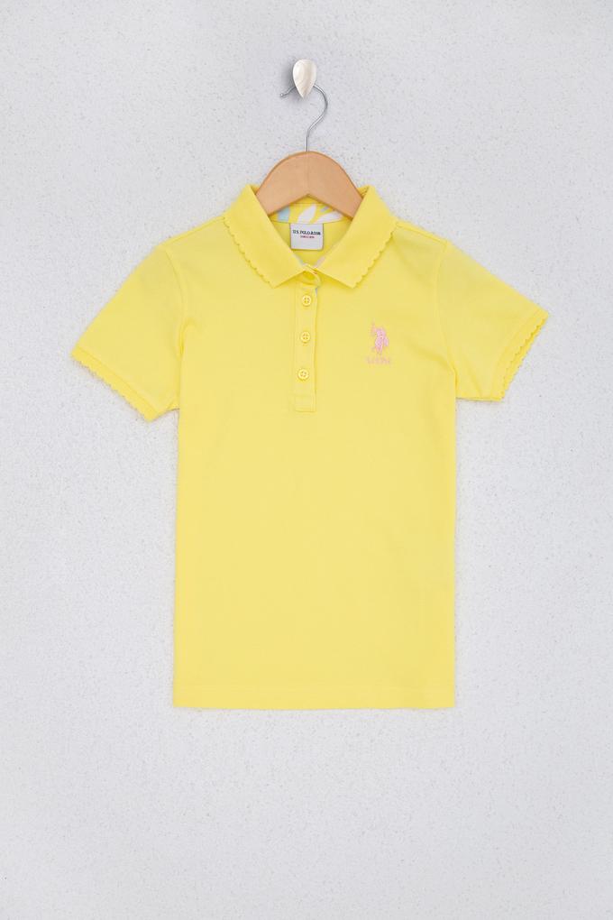 Kız Çocuk Sarı Basic Tişört