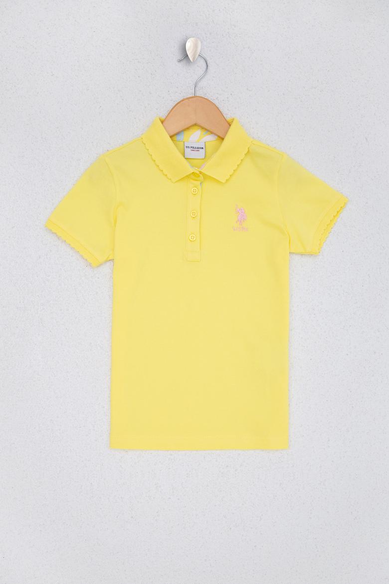 Kız Çocuk Sarı Basic Tişört