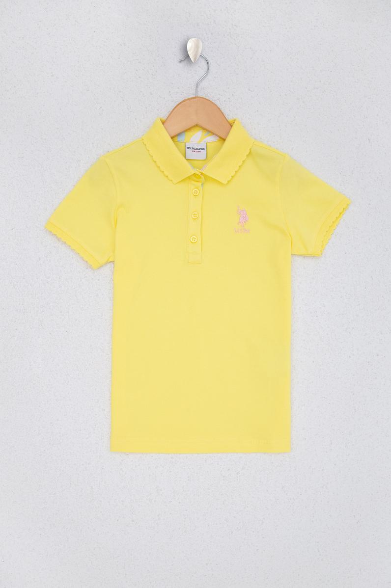 Kız Çocuk Sarı Basic Tişört