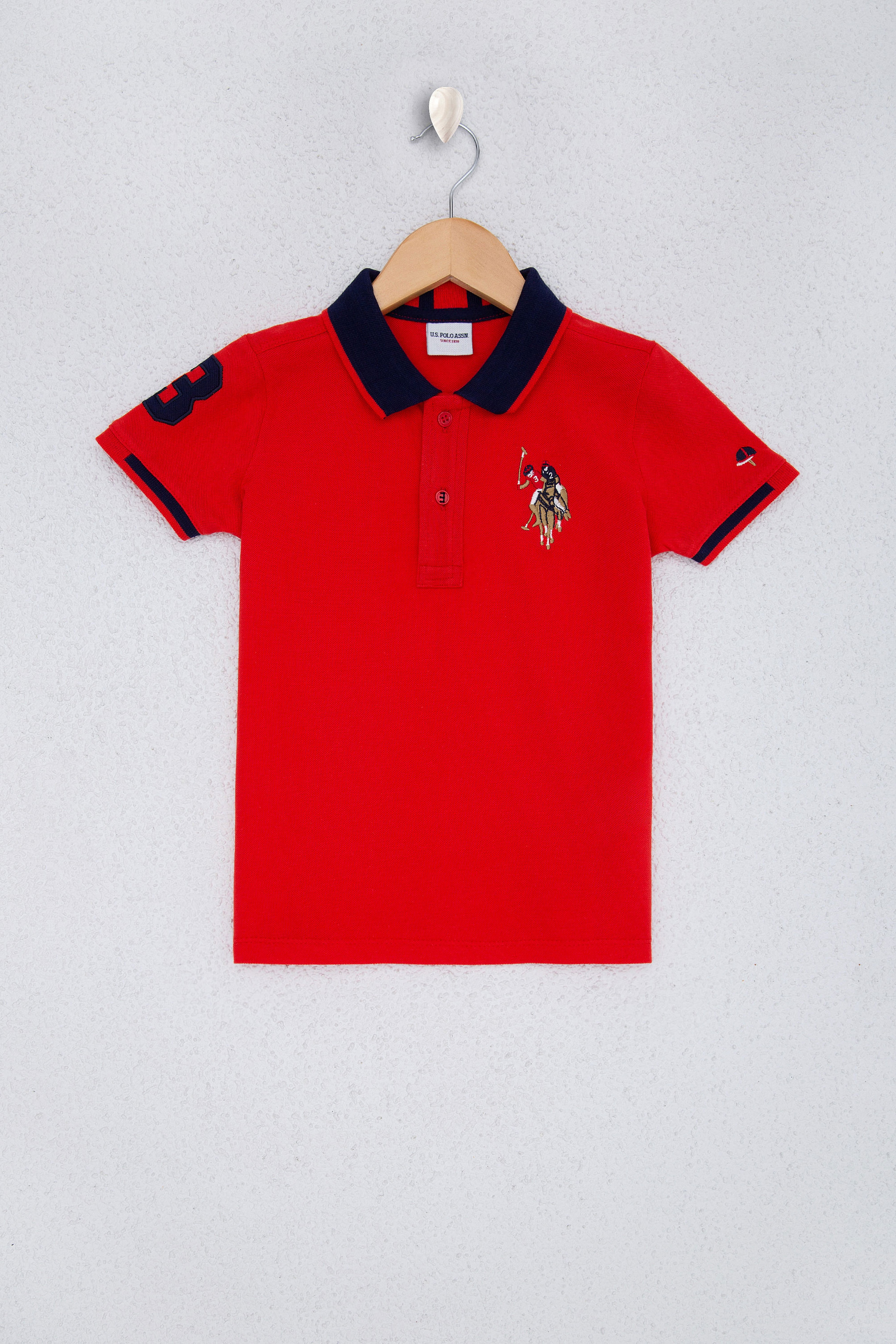 Erkek Çocuk Kırmızı Polo Yaka Tişört - Image 1