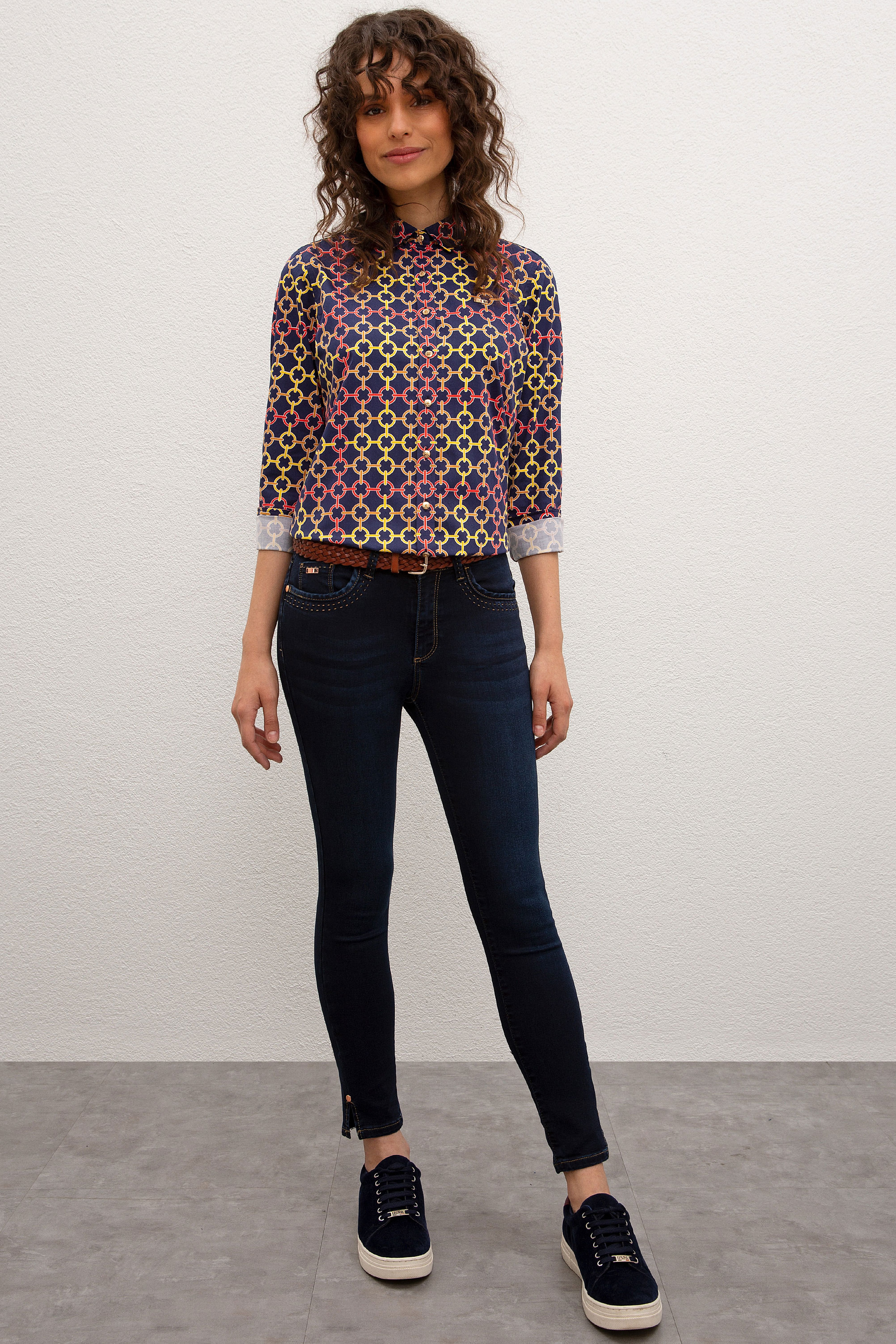 Kadın Mavi Denim Pantolon - Image 1