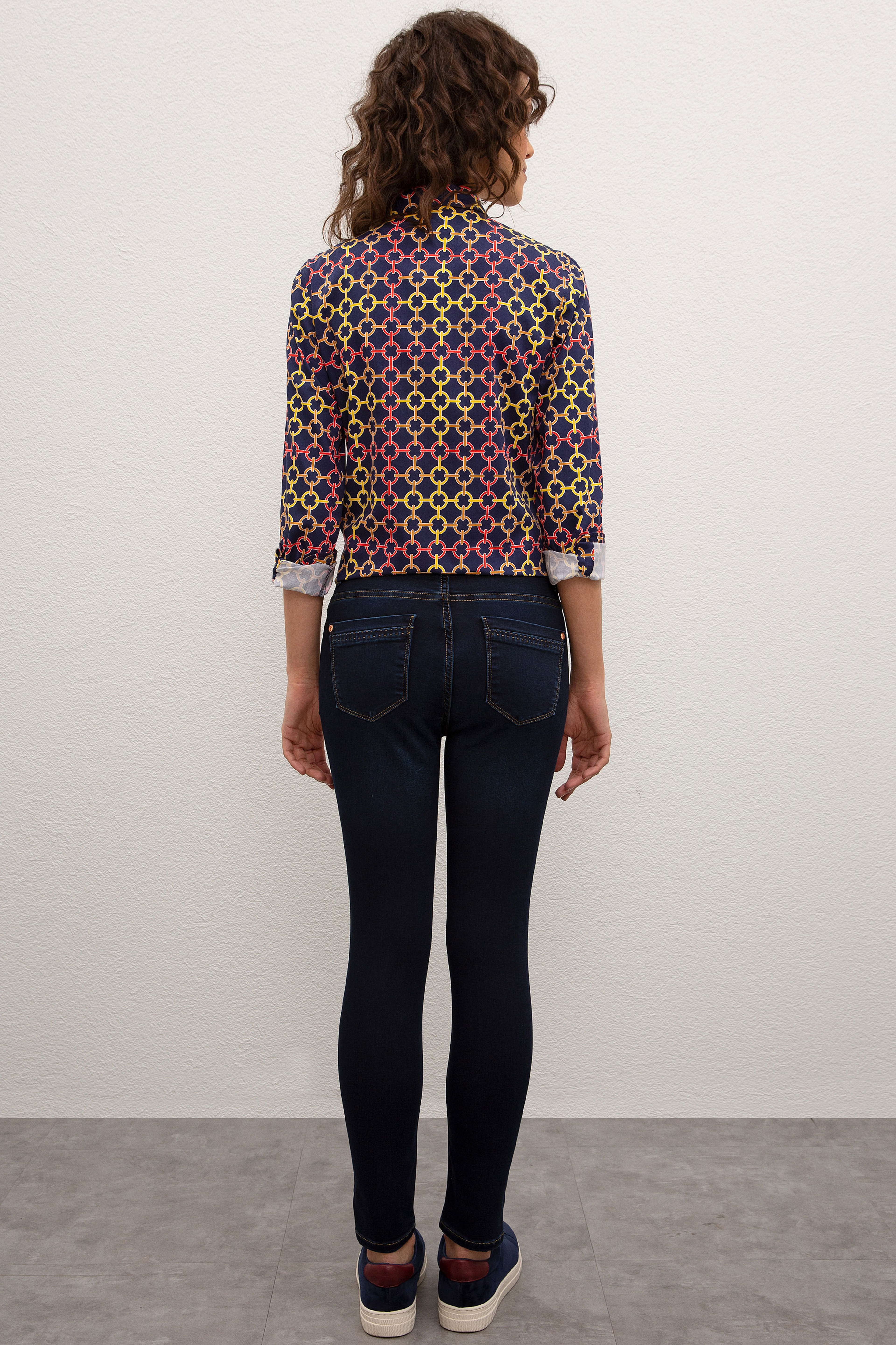 Kadın Mavi Denim Pantolon - Image 3