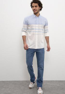 Erkek Mavi Denim Pantolon - 50222884003