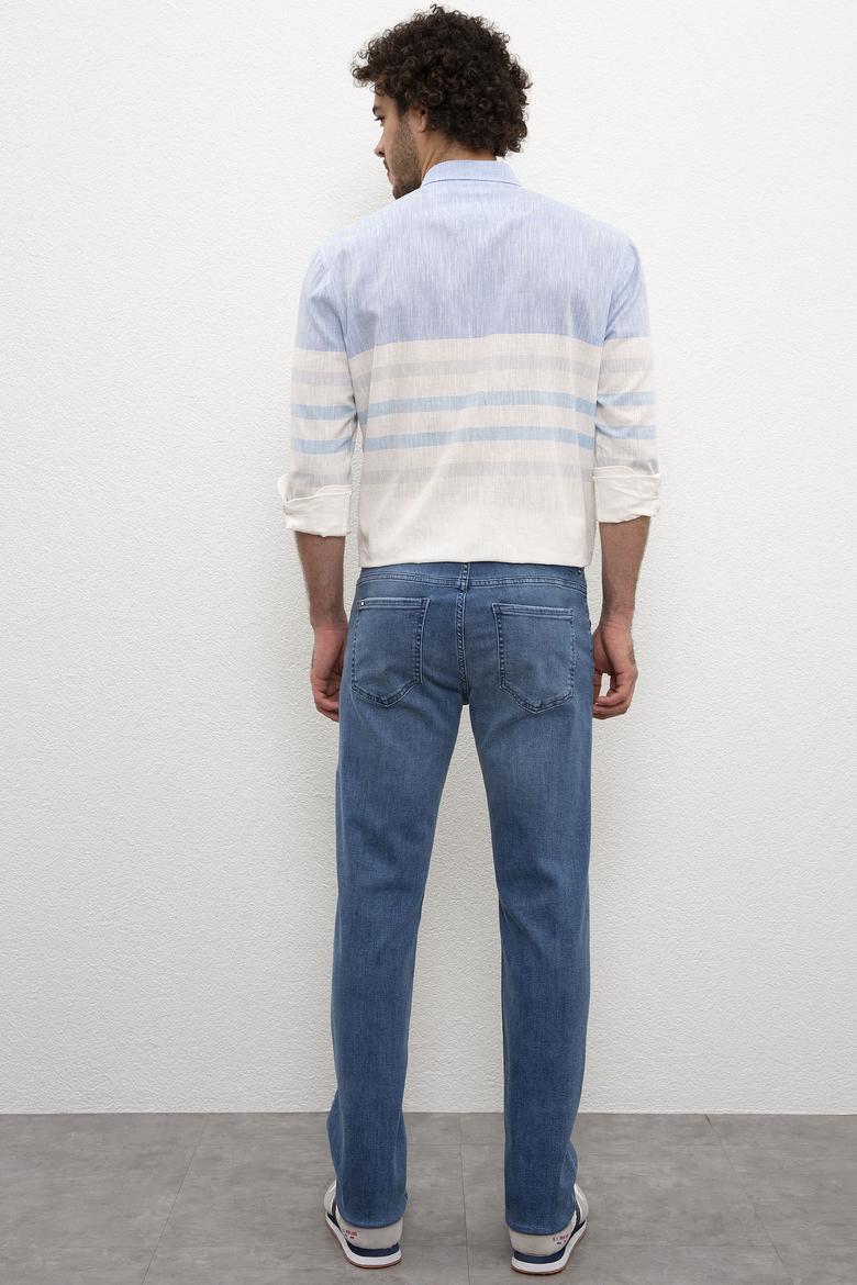 Erkek Mavi Denim Pantolon - 50222884003