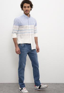 Erkek Mavi Denim Pantolon - 50222884003