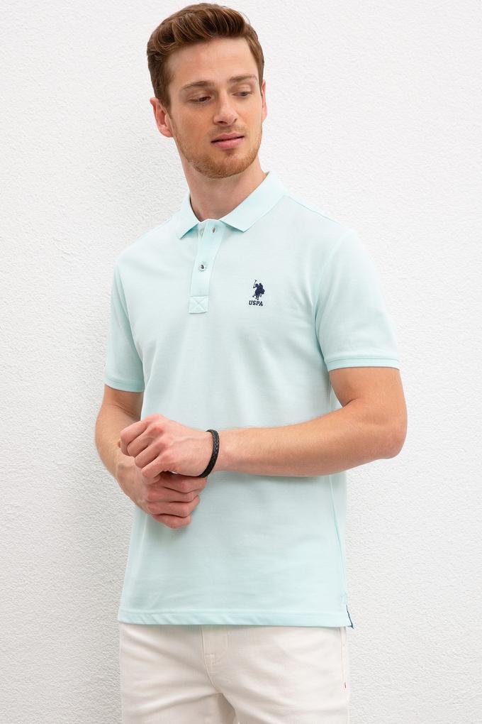 Erkek Nil Yeşili Polo Yaka T-Shirt Basic