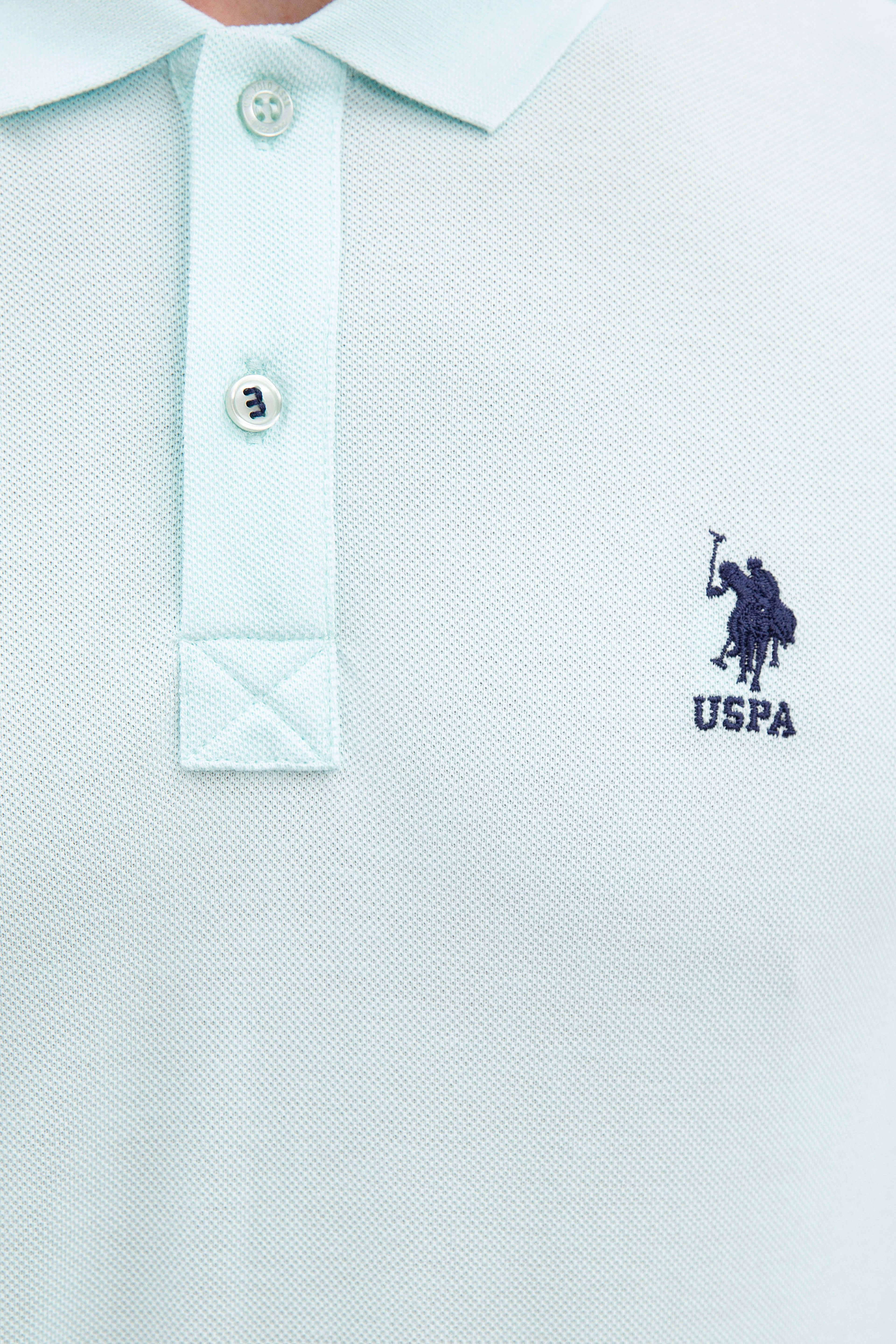 Erkek Nil Yeşili Polo Yaka T-Shirt Basic - Image 4
