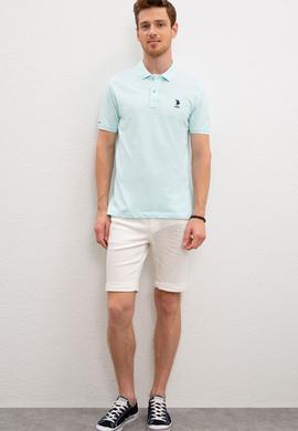 Erkek Nil Yeşili Polo Yaka T-Shirt Basic - 50199819340