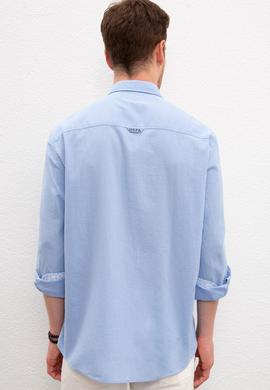 Erkek Mavi Gömlek Uzunkol Basic - 50200420065