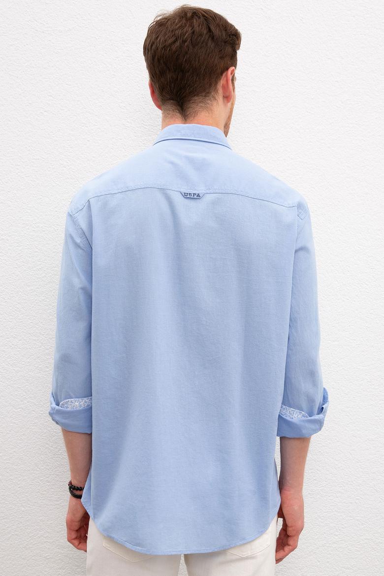 Erkek Mavi Gömlek Uzunkol Basic - 50200420065