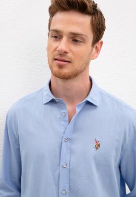 Erkek Mavi Gömlek Uzunkol Basic - 50200420065