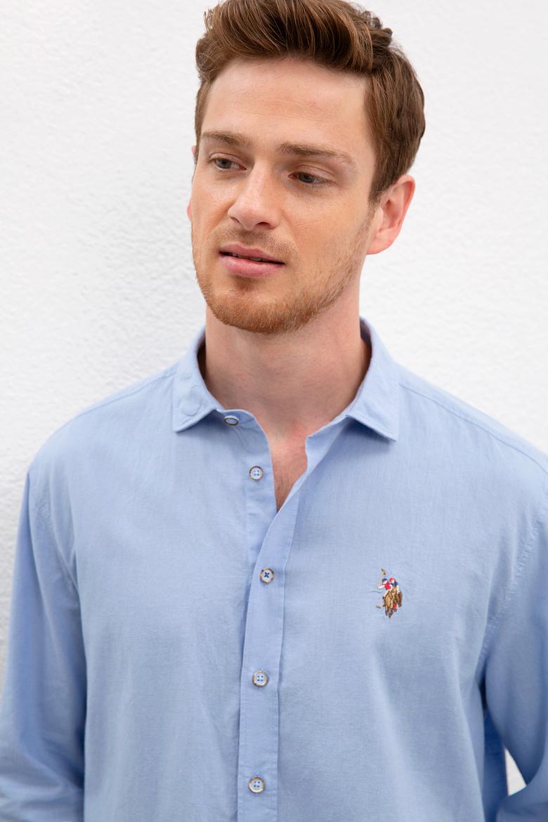 Erkek Mavi Gömlek Uzunkol Basic - 50200420065