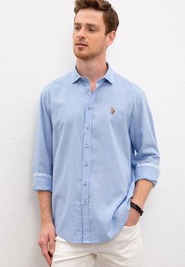 Erkek Mavi Gömlek Uzunkol Basic - 50200420065