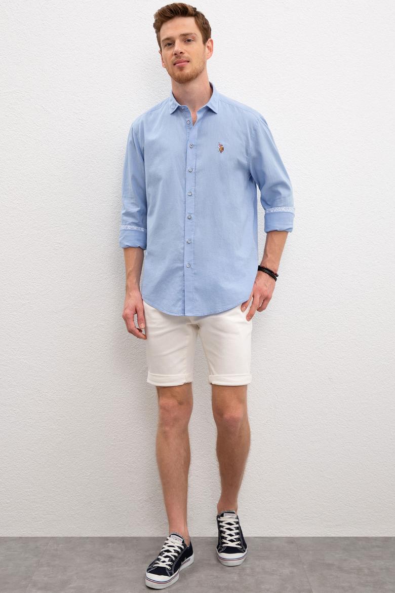 Erkek Mavi Gömlek Uzunkol Basic - 50200420065