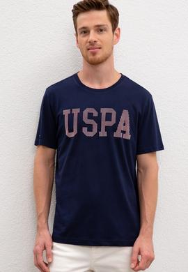 Erkek Lacivert Bisiklet Yaka T-Shirt - 50219185003