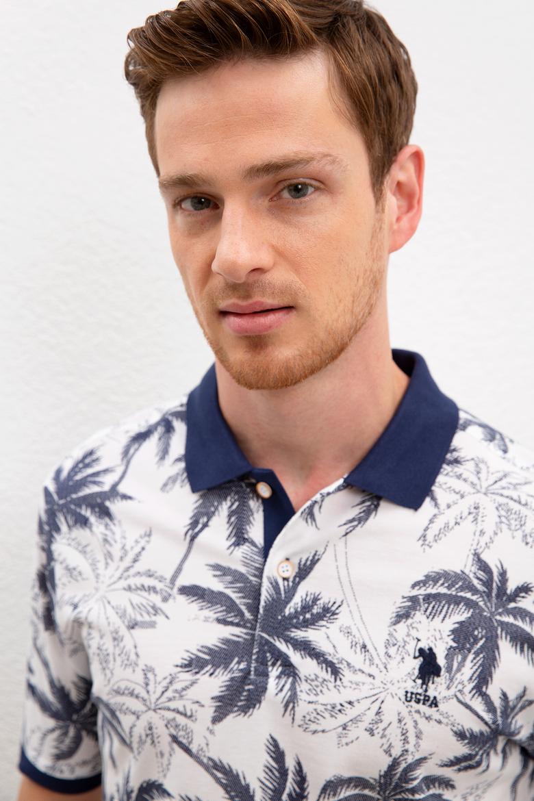 Erkek Beyaz Polo Yaka Tişört - 50219245014