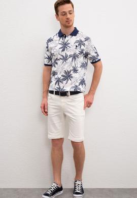 Erkek Beyaz Polo Yaka Tişört - 50219245014