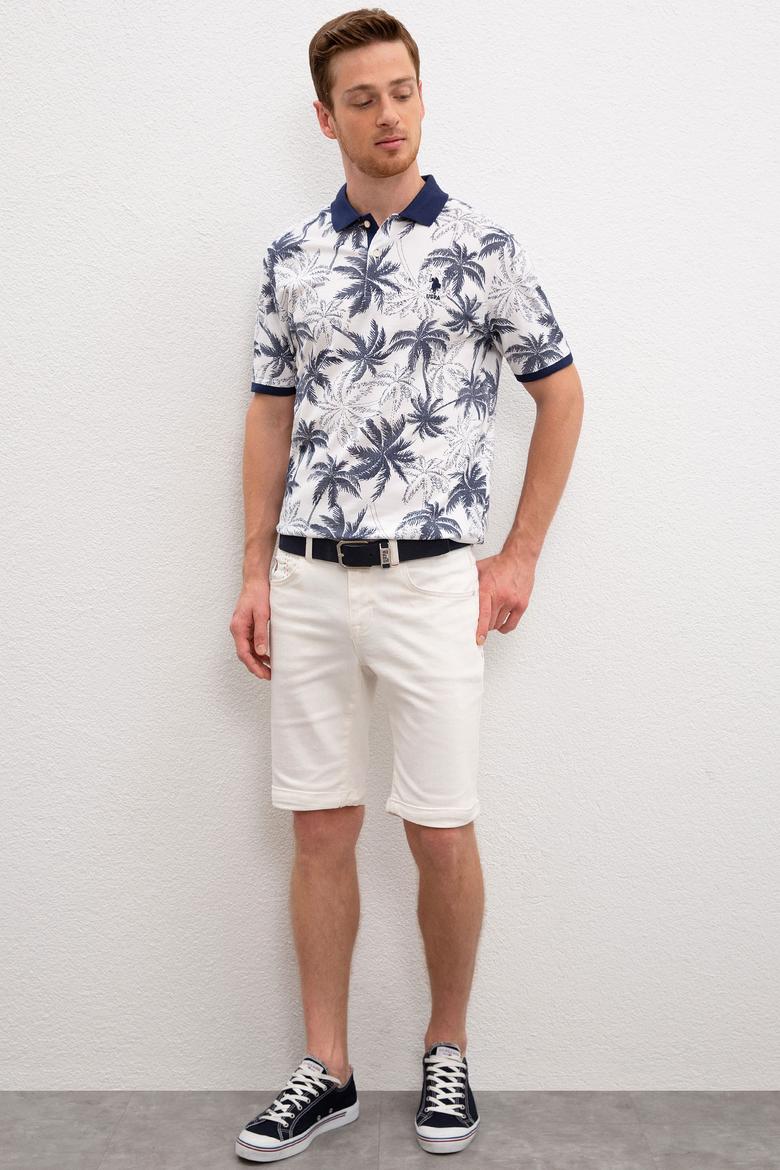 Erkek Beyaz Polo Yaka Tişört - 50219245014