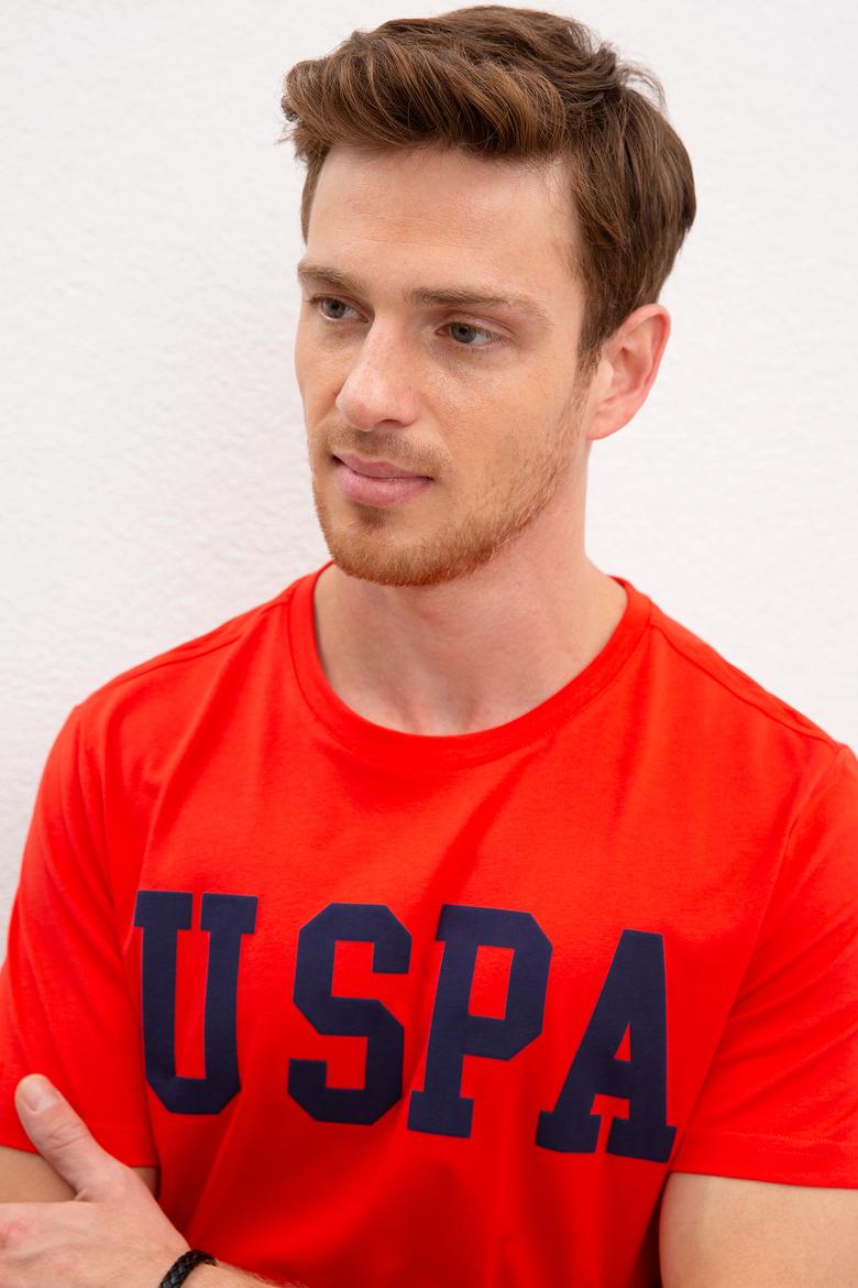 Erkek Açık Kırmızı Bisiklet Yaka T-Shirt Basic - 50216452101