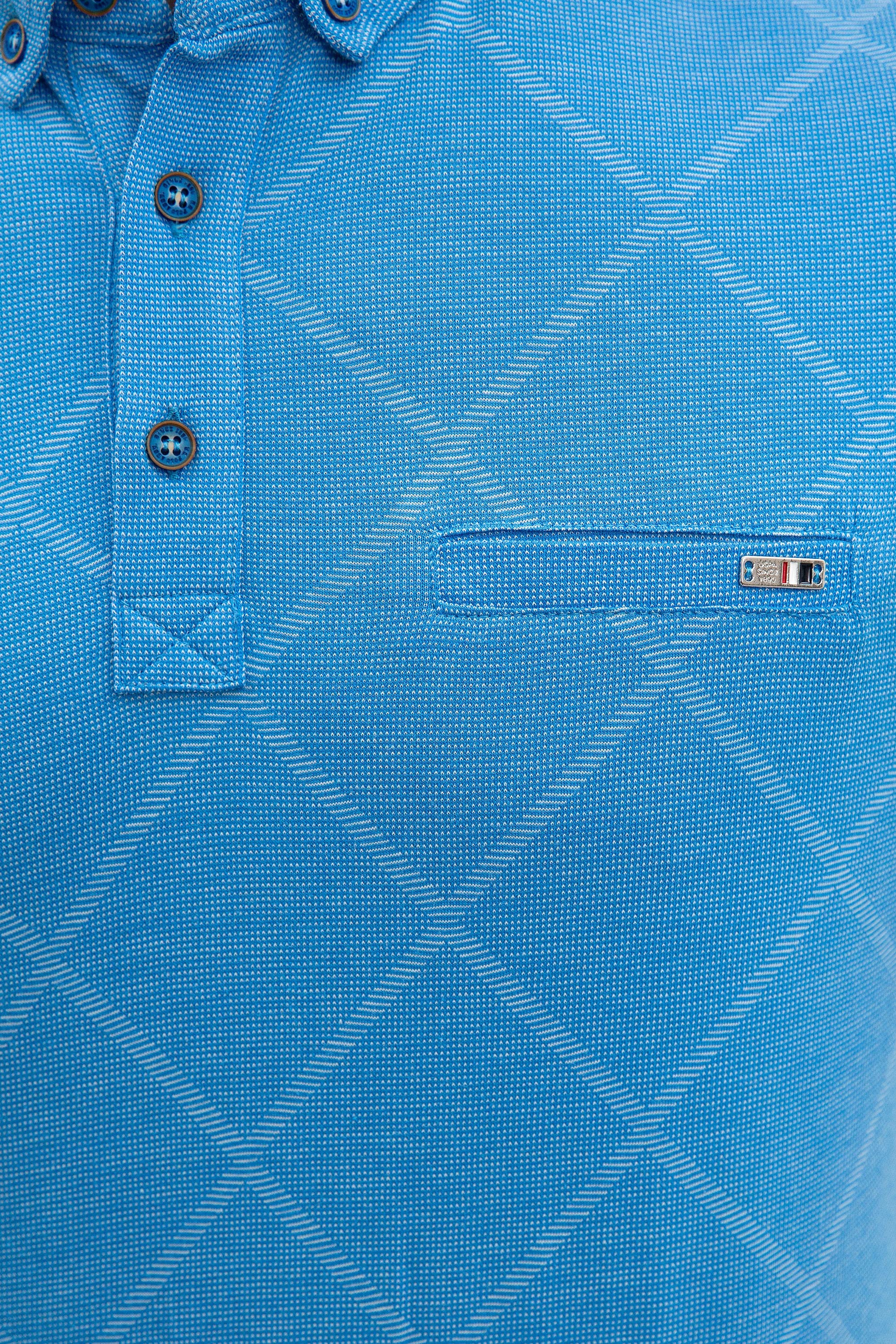 Erkek Nil Yeşili Polo Yaka T-Shirt Basic - Image 5