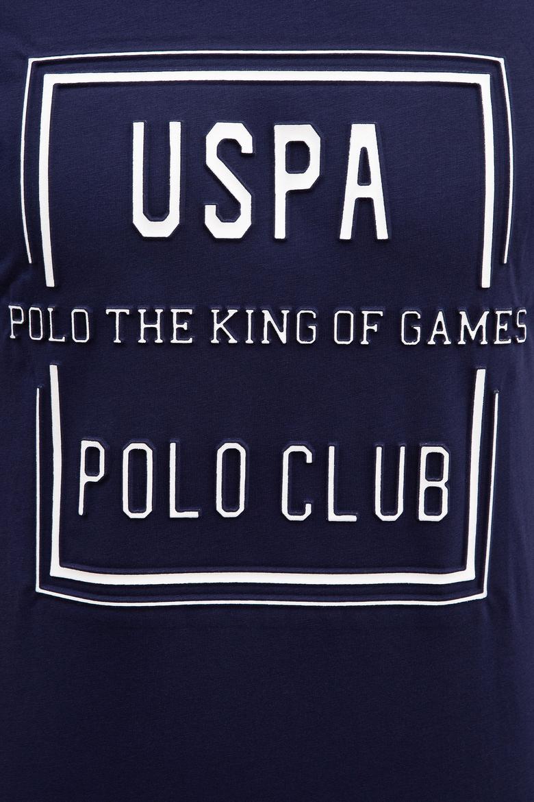 Erkek Lacivert Bisiklet Yaka T-Shirt - 50221085026