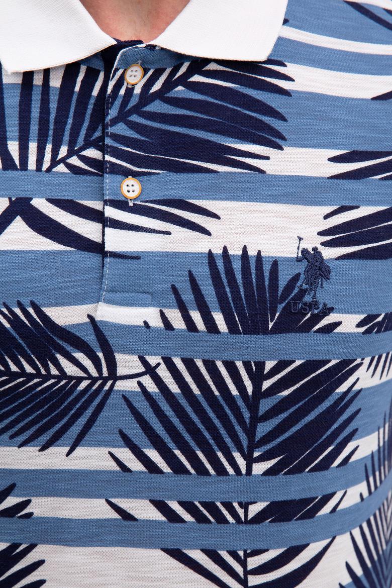 Erkek İndigo Polo Yaka Tişört - 50219120022